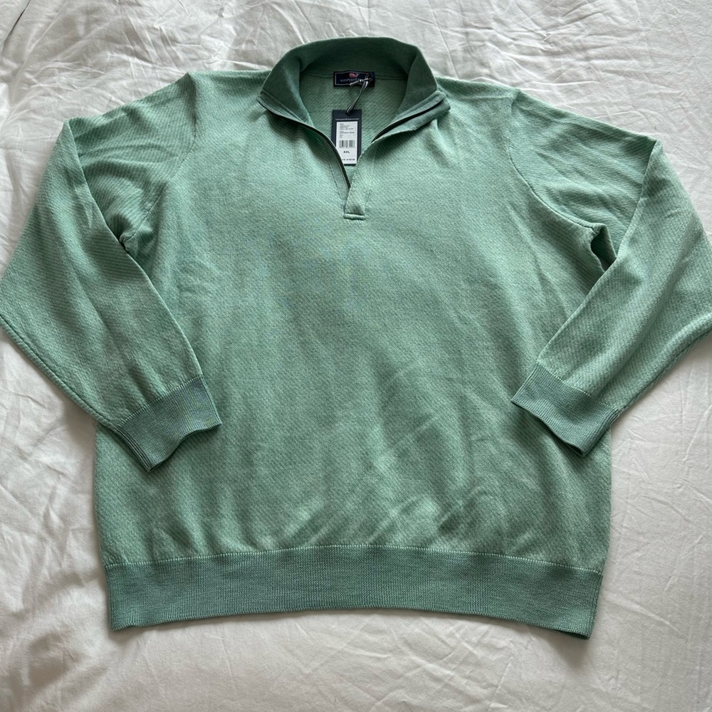 Vineyard vines Marino Wool Quarter Zip Sweater